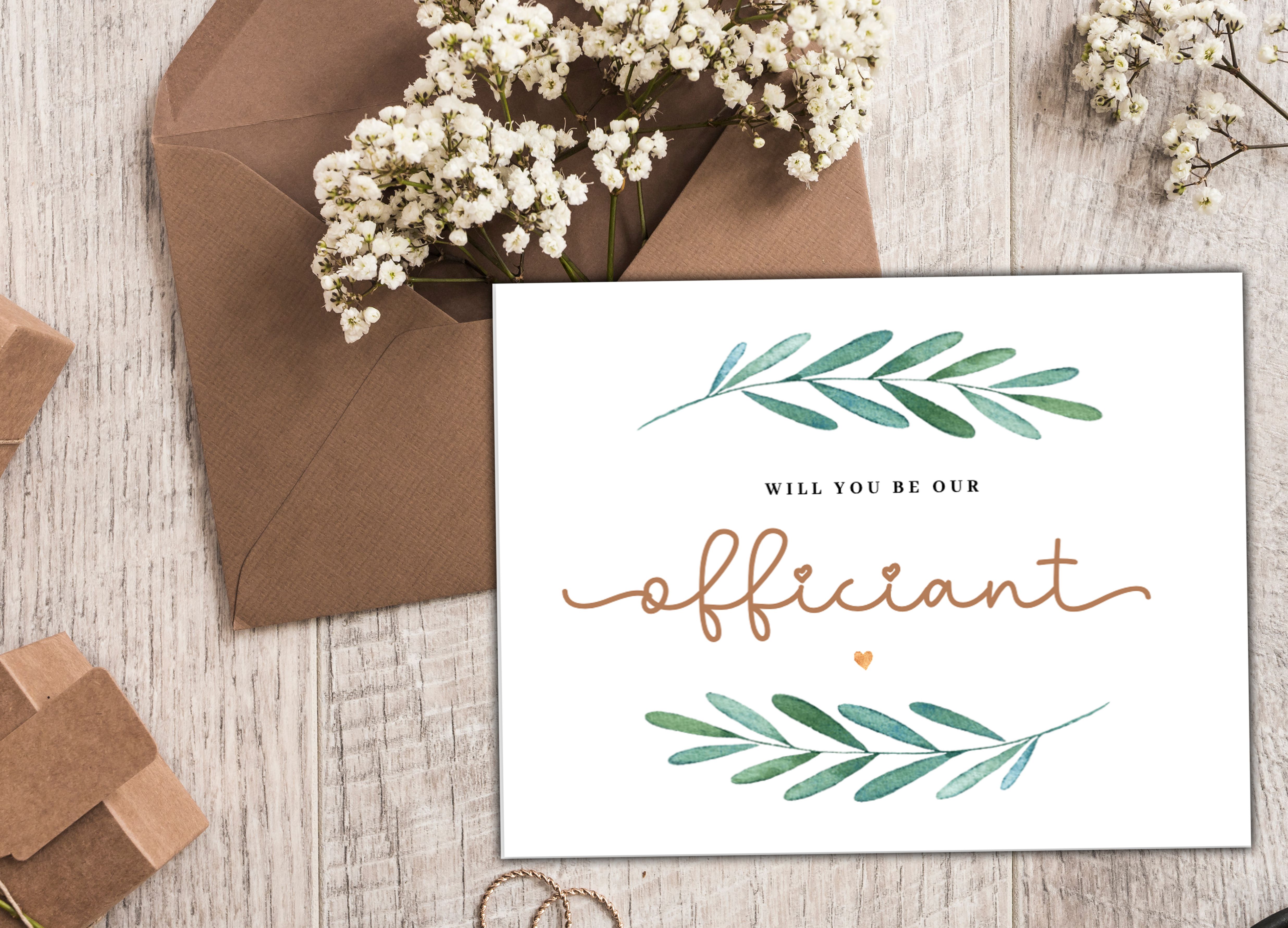 Will You Be Our Officiant Card Wedding Card | Bobotemp