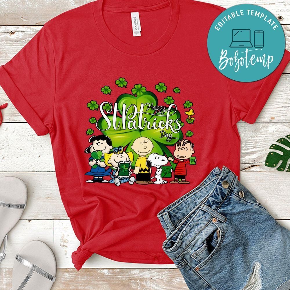 Snoopy Happy St Patrick's Day PNG file template