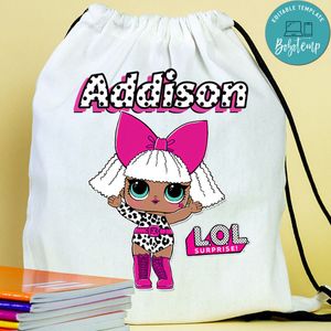 Personalised Lol Diva Drawstring Bag