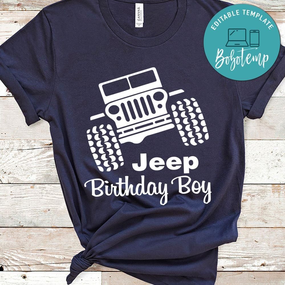 Jeep Birthday Boy Custom Name PNG file template