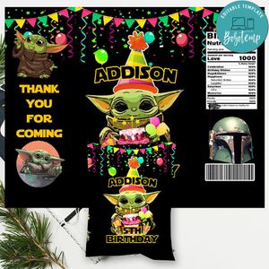 Baby Yoda Star Wars Chip Bag Digital File Printable Instant Download