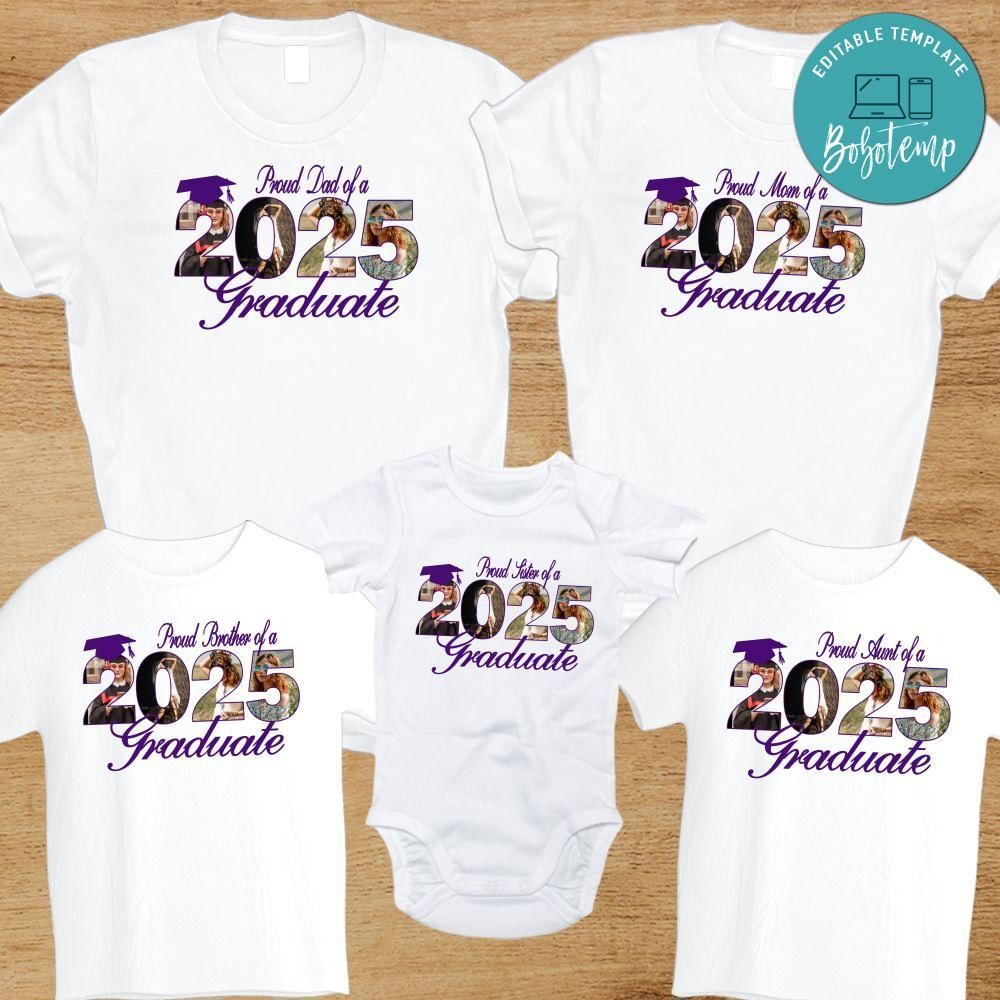 Senior Class of 2021 Family Matching With Picture PNG file template