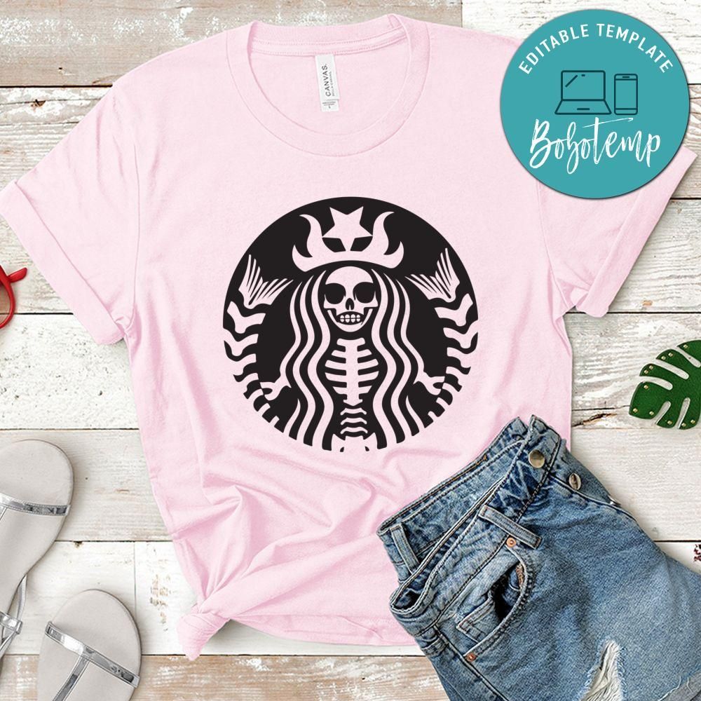 Starbucks Coffee Skeleton Halloween T-Shirt