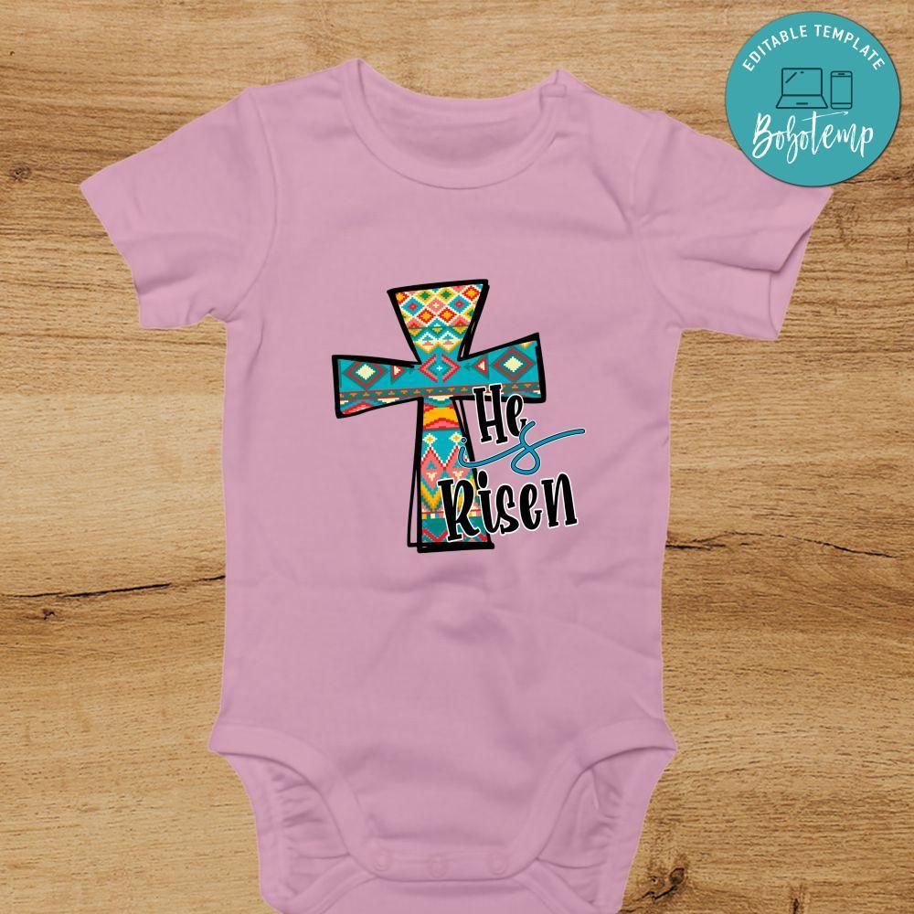He is Risen Christening Bodysuit