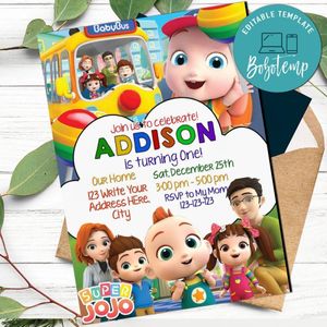 Super JoJo Invitation Template to Print at Home Instant Download