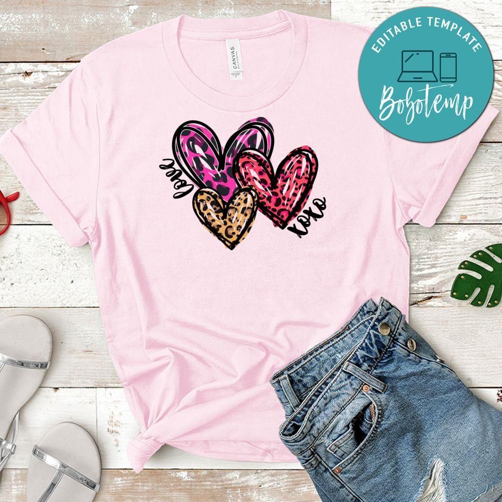 Valentines Day Hearts PNG file template