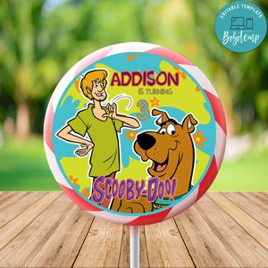 Scooby Doo Large Lollipop Labels Digital File Printable Instant Download