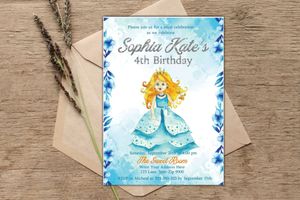 Disney Princess Birthday Invitation