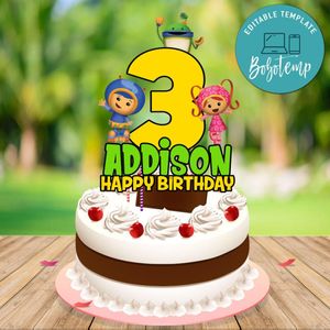 Team Umizoomi Birthday Cake Topper Template Printable Instant Download