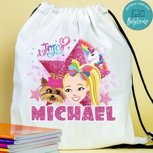 Personalised Jojo Siwa Drawstring Bag