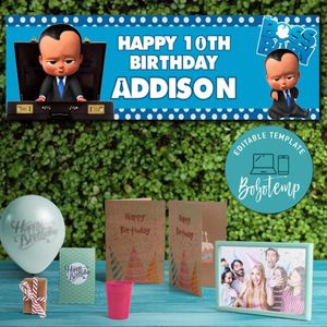 African Boss Baby Birthday Banner Printable Instant Download