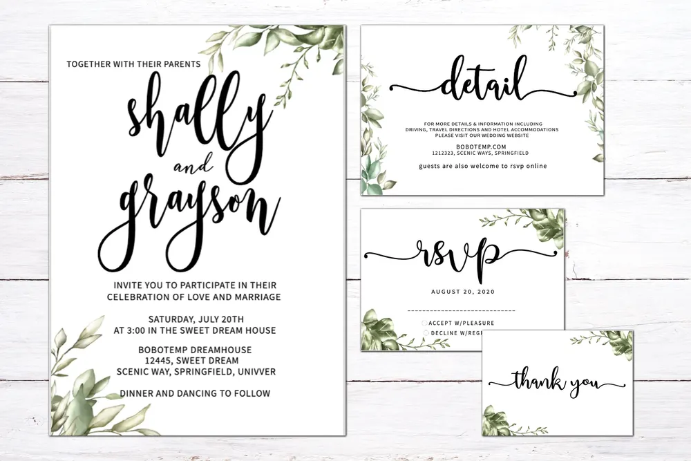 Green Wedding Invitation Template Welcome Wedding Sign Editable Printable