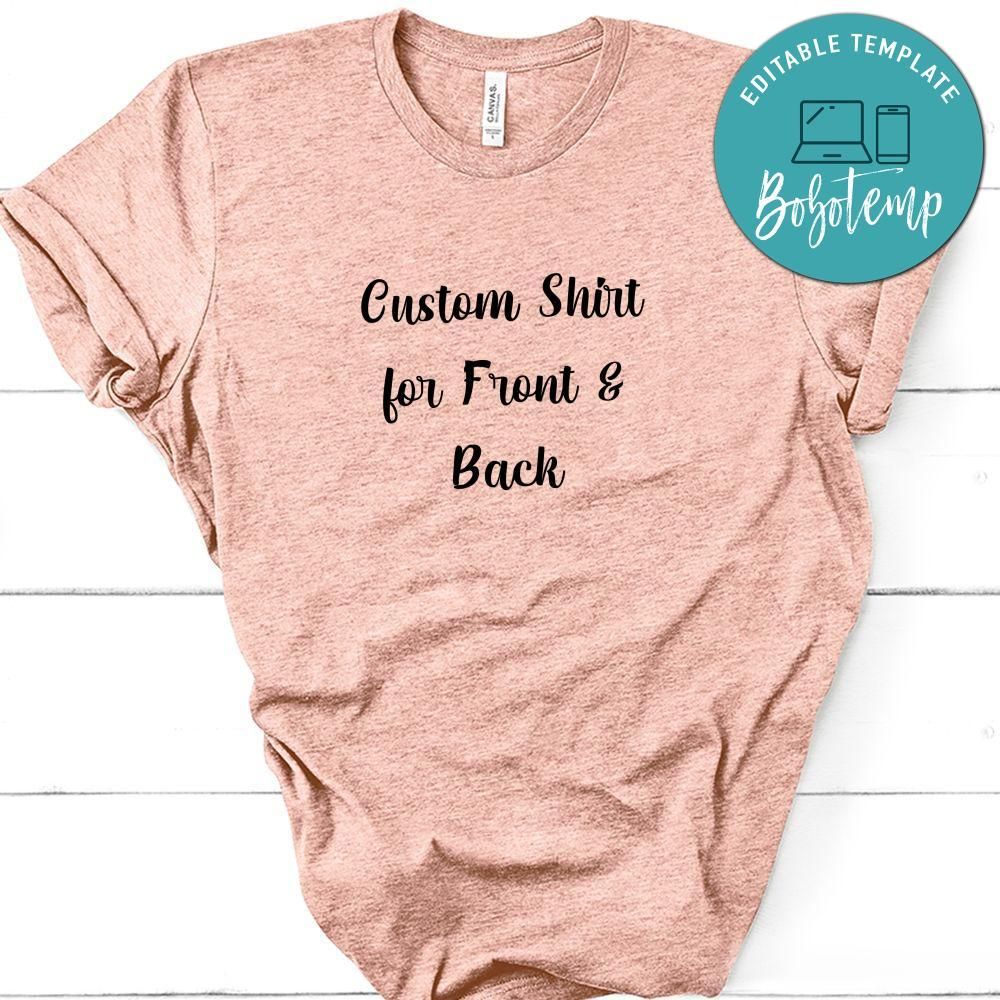 Custom Shirt for Front & Back