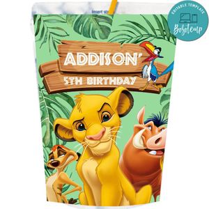Lion King Capri Sun Labels Digital File Printable Instant Download