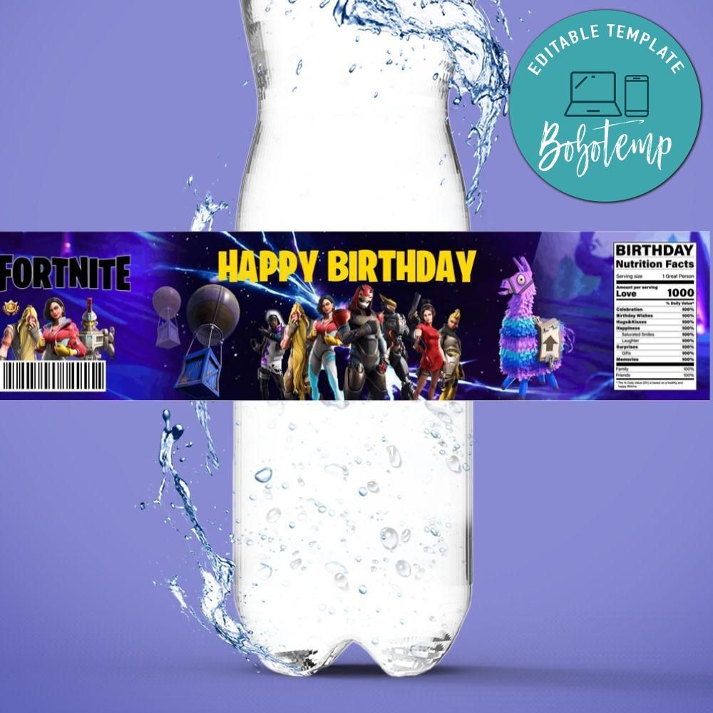 Gamer Juice Box Labels Template to Print at Home DIY Createpartylabels