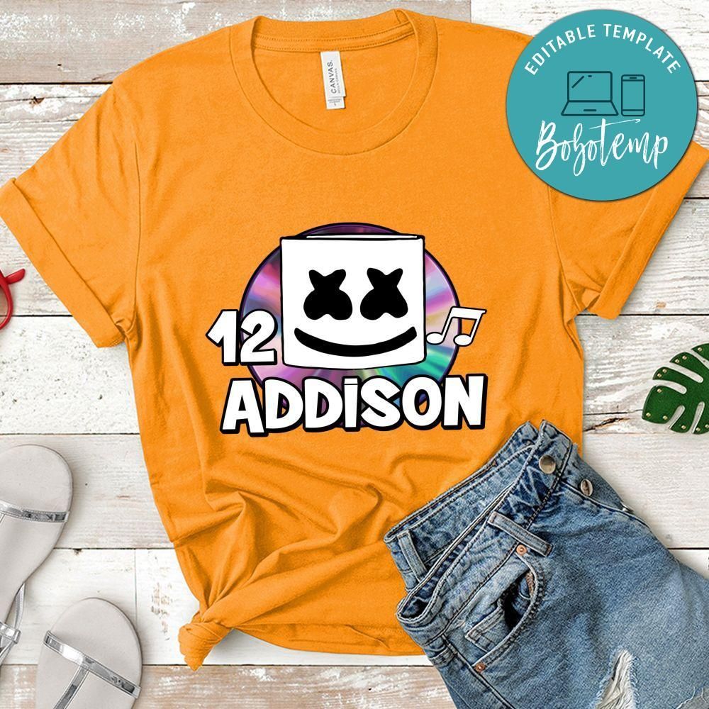 Custom Dj Marshmello Birthday Shirt for Kid