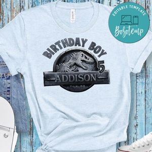 Jurassic Park Birthday PNG file template for Boy