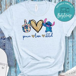 Peace Love Stitch Cute Gift PNG file template