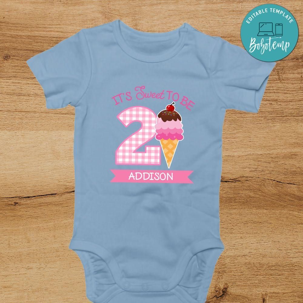 It's Sweet To Be 2 Birthday Bodysuit