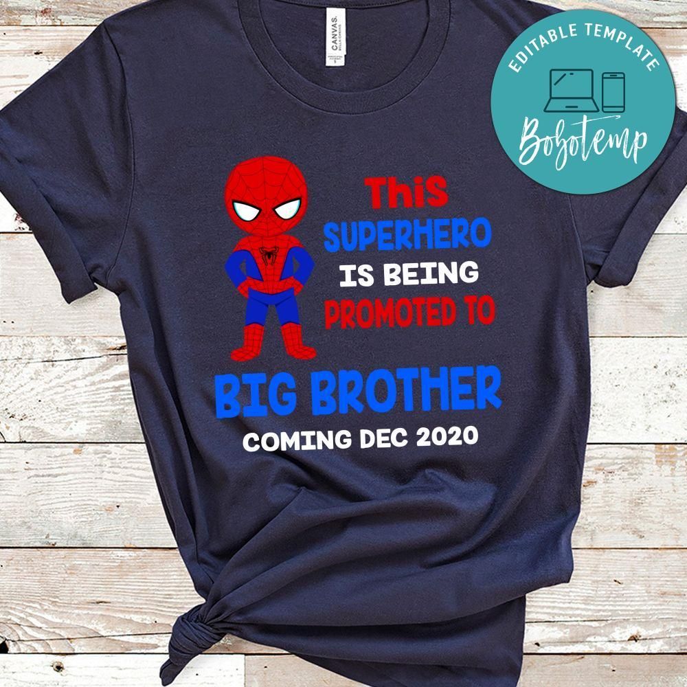 SpiderMan I'm Going To be A Big Brother Shirt