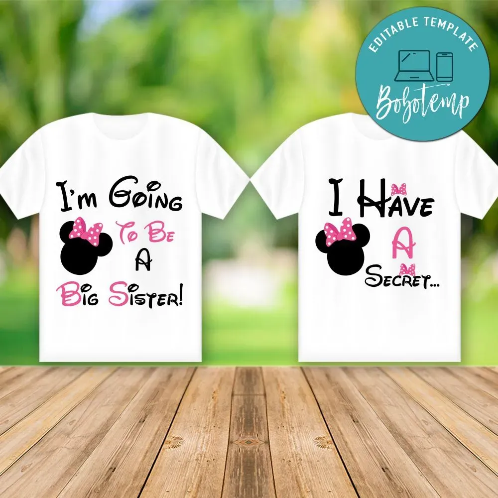 I M Going To Be A Big Sister Cute Pink Bow Iron On Transfer Shirt