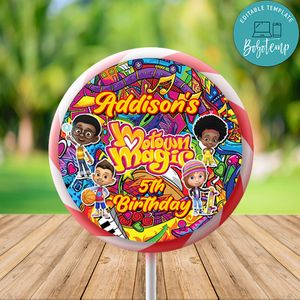 Magic Motown Large Lollipop Labels Digital File Printable Instant Download