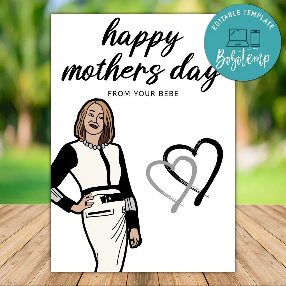 Printable Moira Rose Mothers Day Greeting Card Instant Download