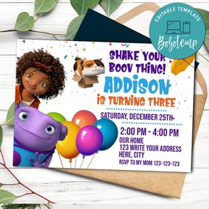 Home Movie Birthday Flyer Printable Instant Download