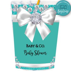 Tiffany & Co Baby Shower Capri Sun Label Printable Instant Download