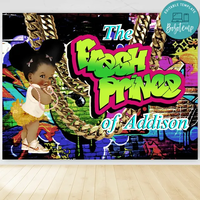 Girl The Fresh Princess Backdrop Digital File DIY Bobotemp