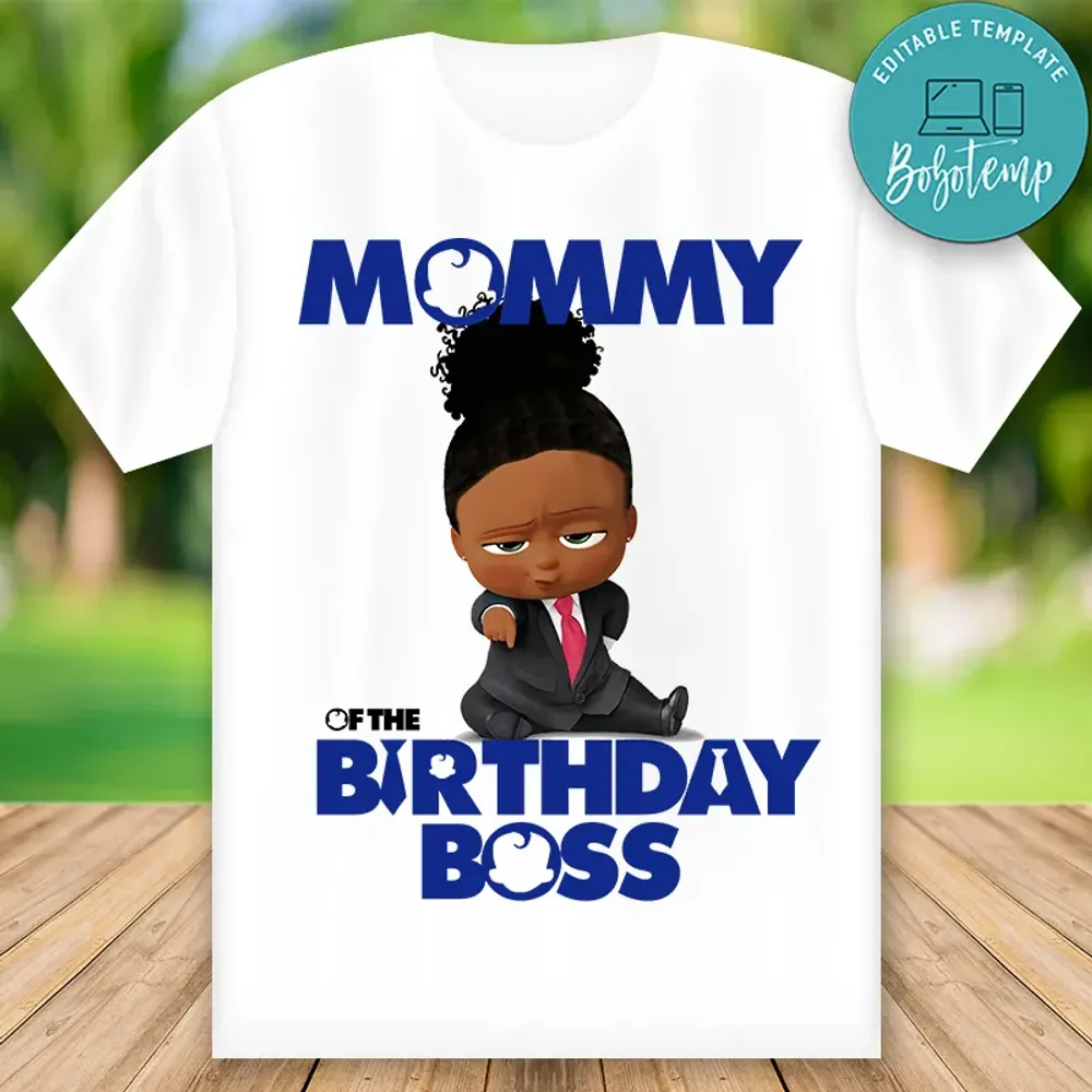 Printable African Baby Boss Birthday T Shirt For Mom Digital File