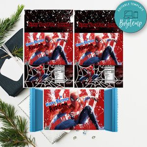 Spiderman Candy Bar Digital File Printable Instant Download