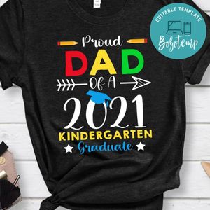 Proud Dad of 2021 Kindergarten Graduate PNG file template
