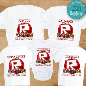 Roblox Birthday Party Shirts - Roblox Game Family Matching Shirts