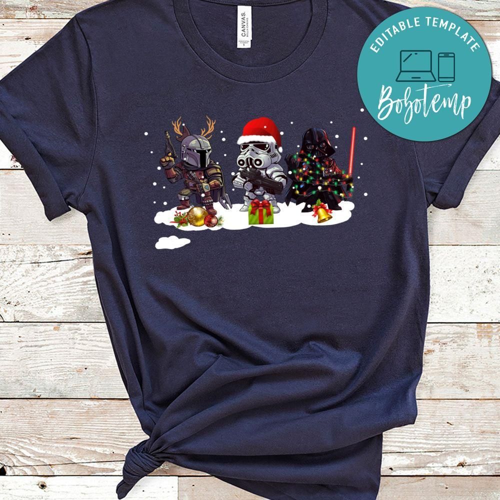 Cute Star War Funny Christmas Shirt for Kids