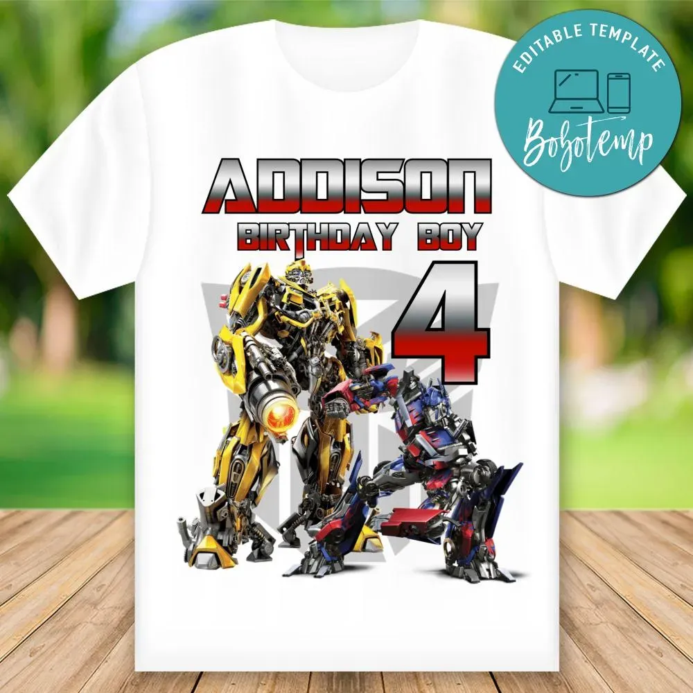 Printable Rescue Bots Transformers Birthday Shirts Template Diy