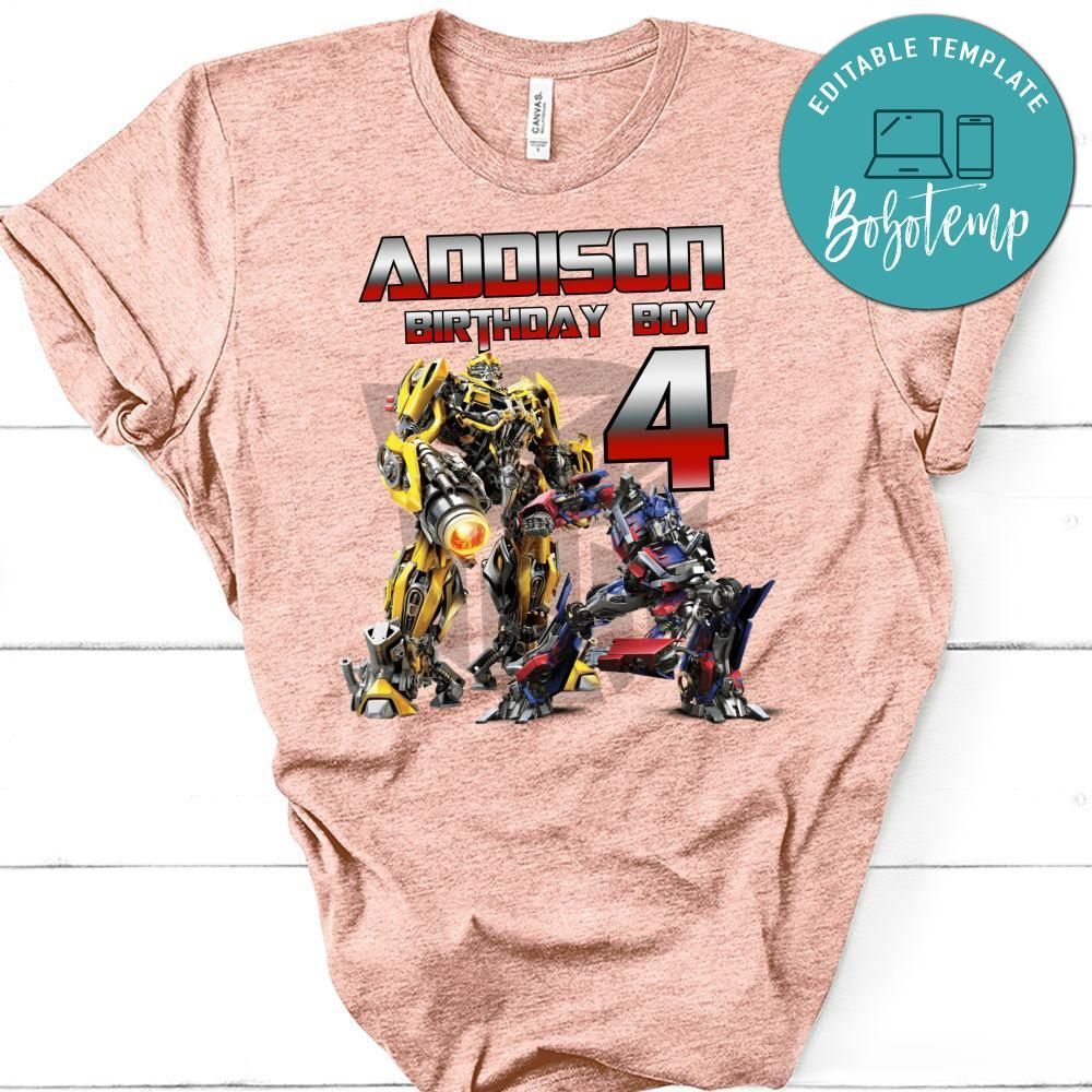 Custom Rescue Bots 5th Birthday Shirt for Boy