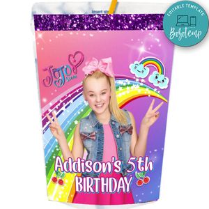 Jojo Siwa Capri Sun Labels Digital File Printable Instant Download