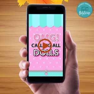 Lol Surprise Dolls Video Invitation Digital Template Customizable Instant Download