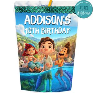 Disney Pixar Luca Capri Sun Labels Digital File Printable Instant Download