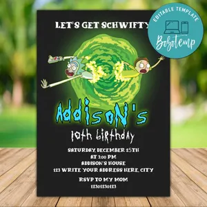 Editable Birthday Party Invitation Template Instantly Personalize