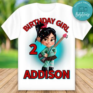 Printable Wreck-It Ralph Custom Shirt Template For Girl Instant Download