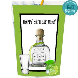 Patron Tequila Capri Sun Labels Digital File Printable Instant Download