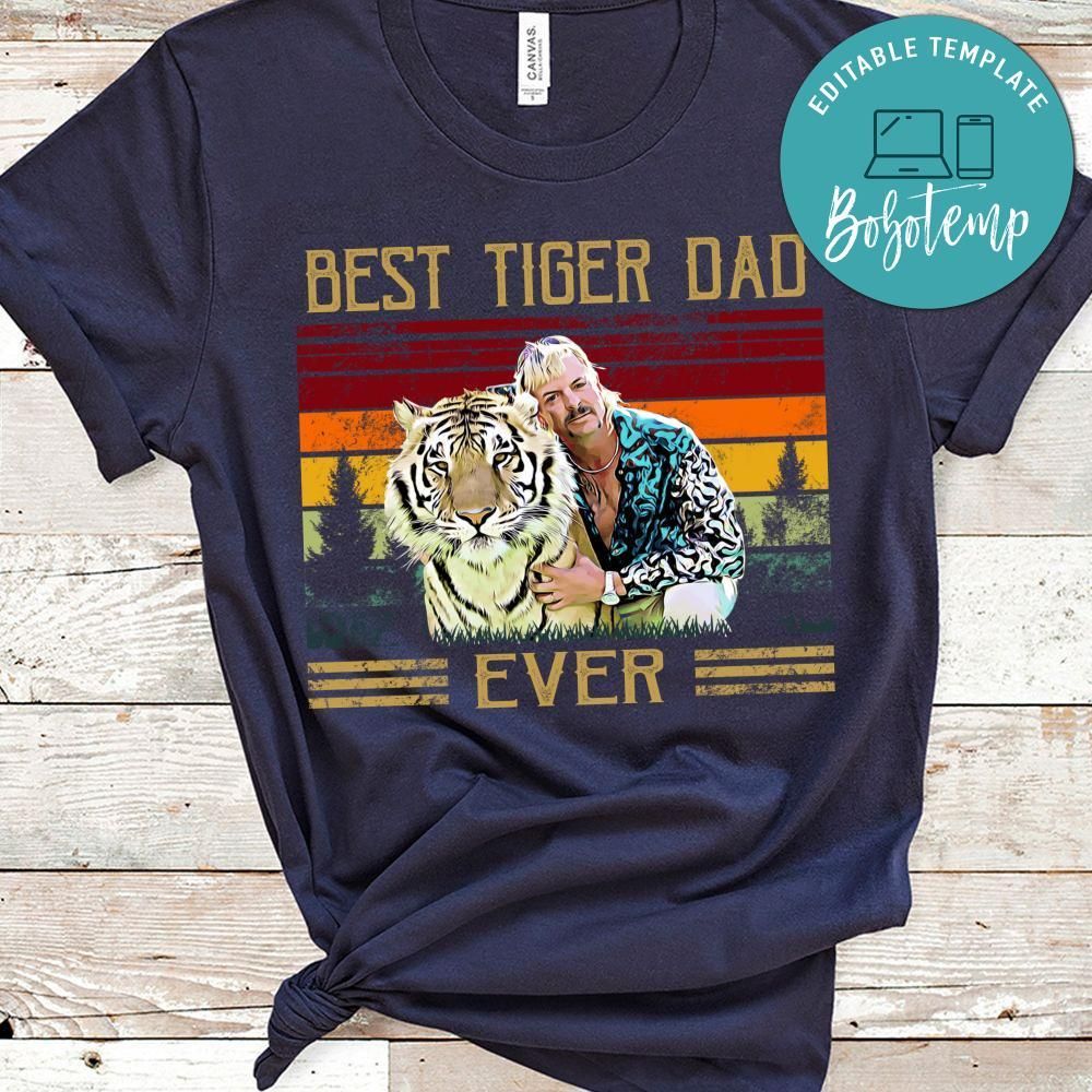 Best Tiger Dad Ever Retro Vintage Shirt