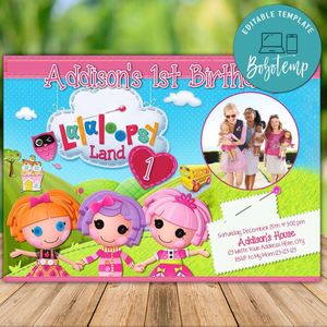 Printable Lalaloopsy Birthday Invitation With Photo Instant Download