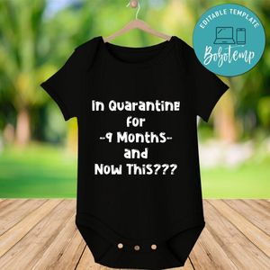 Printable Social Distancing Baby Onesie Template Instant Download