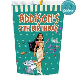 Pocahontas Capri Sun Labels Digital File Printable Instant Download