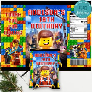 Legoland Lego Movie Emmet Chip Bag Digital File Printable Instant Download