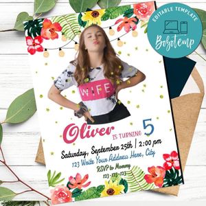Aloha Piper rockelle Birthday Invitation Printable Instant Download