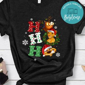 HO HO HO Lion King Christmas Shirt for Kids